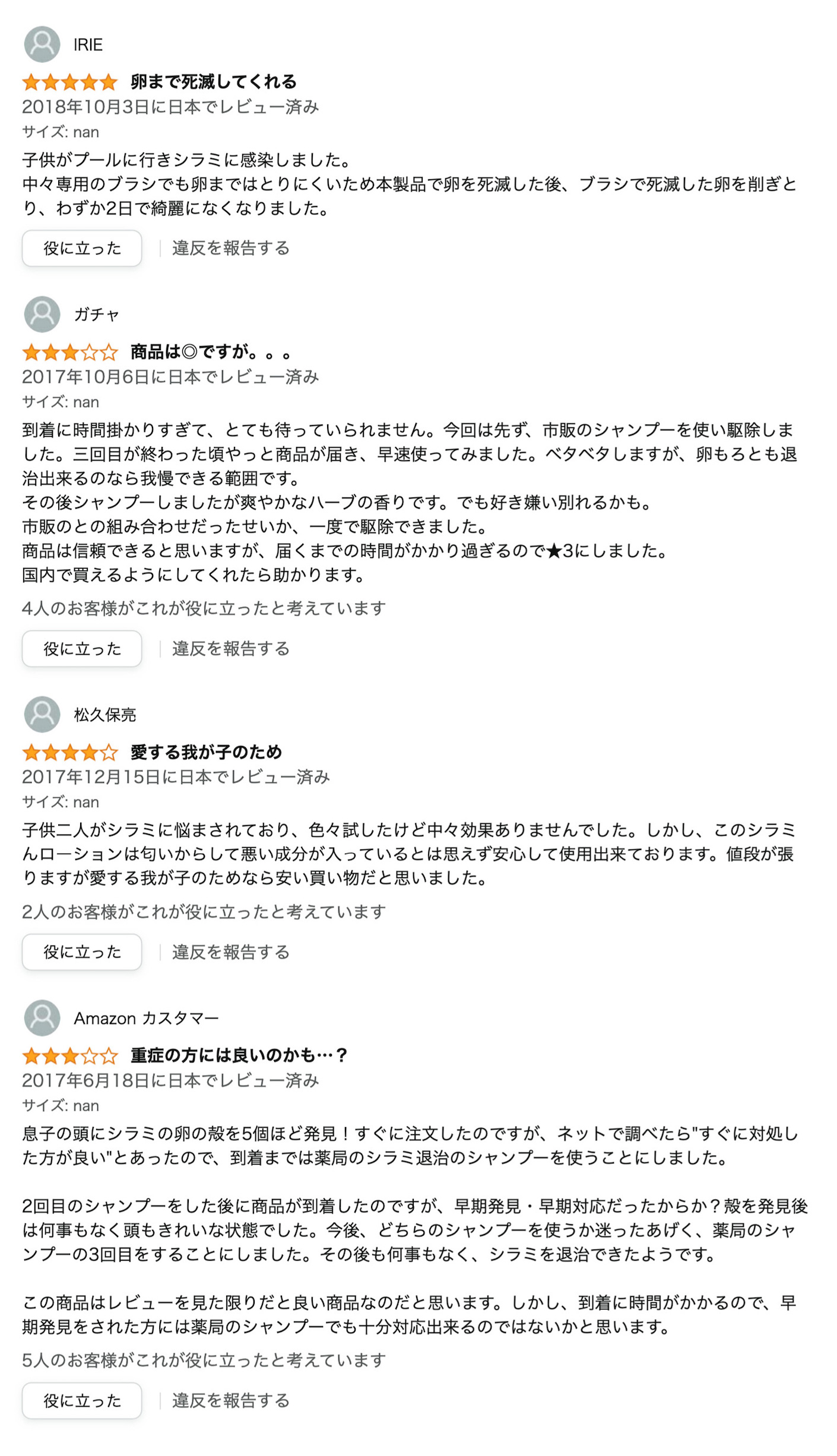 Amazonのレビュー